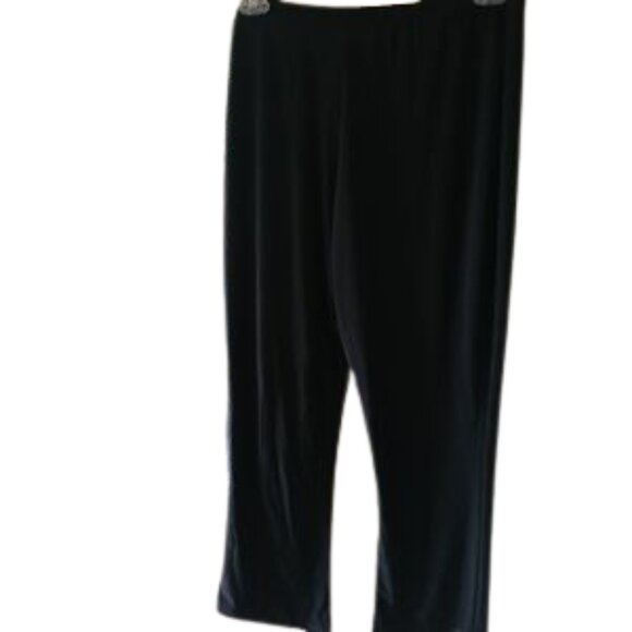 Sympli Effortless Elegance Pull On Black Cropped Flare Jersey Pant (Size 10-12) - Picture 4 of 6
